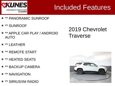 Used 2019 Chevrolet Traverse RS AWD/4WD image 2