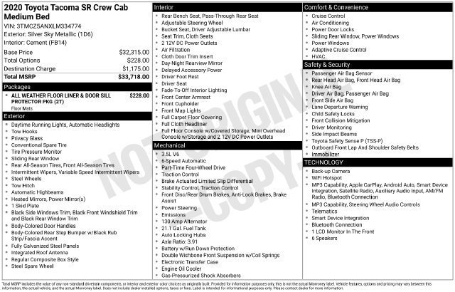 Used 2020 Toyota Tacoma SR AWD/4WD image 4