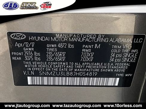 Used 2018 Hyundai Santa Fe Sport w/ 2.4L Value Package 02 FWD image 23