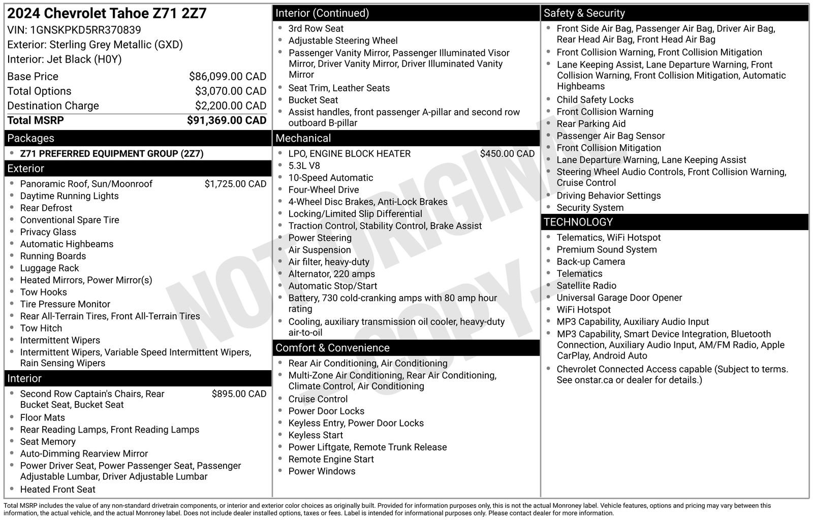Used 2024 Chevrolet Tahoe Z71 AWD/4WD image 39