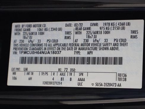 Used 2022 Ford Escape SEL FWD image 53