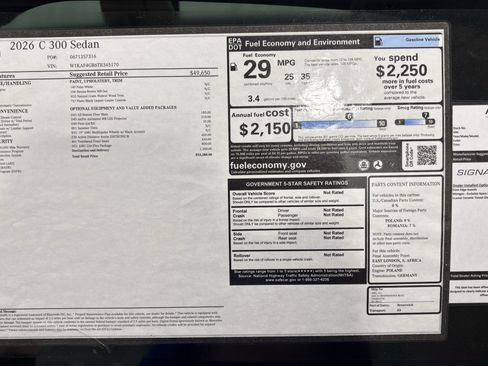 New 2026 Mercedes-Benz C 300 Sedan image 29