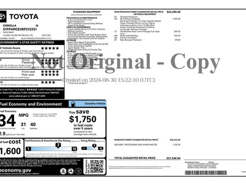 Used 2024 Toyota Corolla SE w/ SE Premium Package FWD image 54