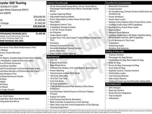 Used 2020 Chrysler 300 Touring w/ Sport Appearance Package RWD image 29