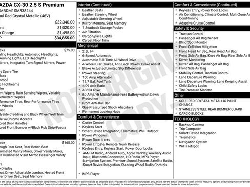 Used 2025 MAZDA CX-30 AWD 2.5 S w/ Premium Package image 31