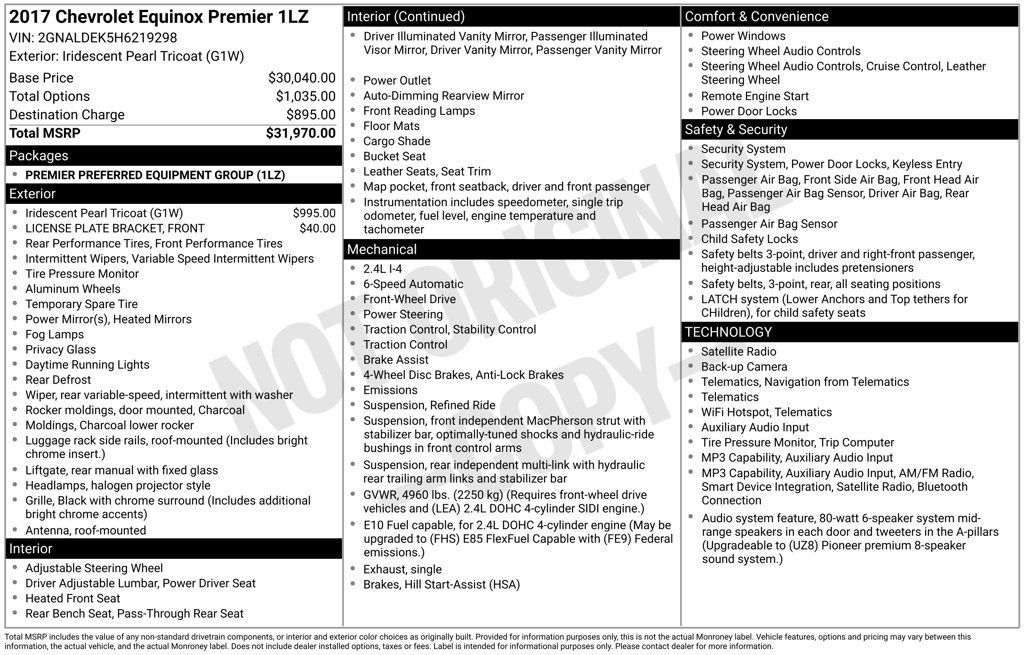Used 2017 Chevrolet Equinox Premier FWD image 10