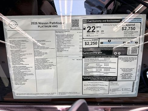 New 2026 Nissan Pathfinder Platinum AWD/4WD image 87