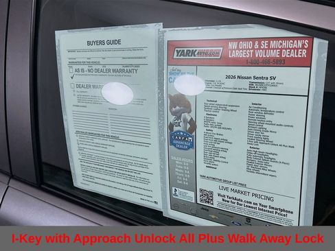 Certified 2026 Nissan Sentra SV w/ SV Convenience Package FWD image 14