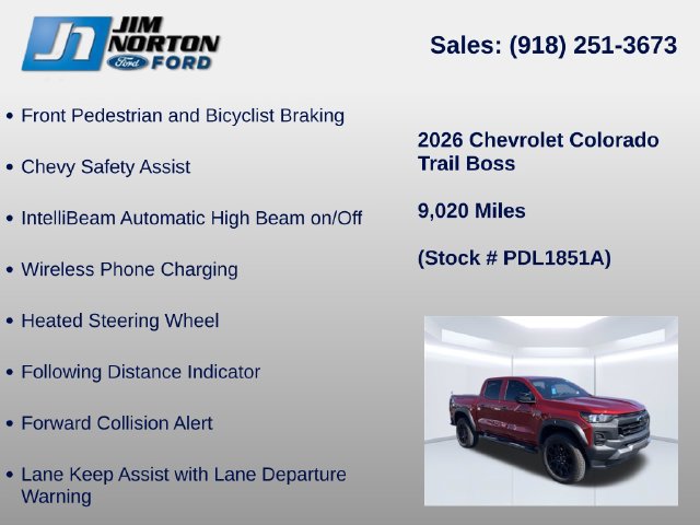 Used 2026 Chevrolet Colorado Trail Boss AWD/4WD image 16