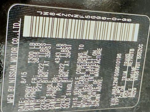 Used 2016 INFINITI QX80 Luxe w/ 22" Wheel Package image 12