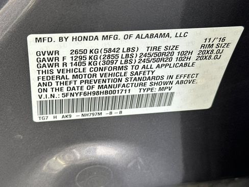 Used 2017 Honda Pilot Touring image 27