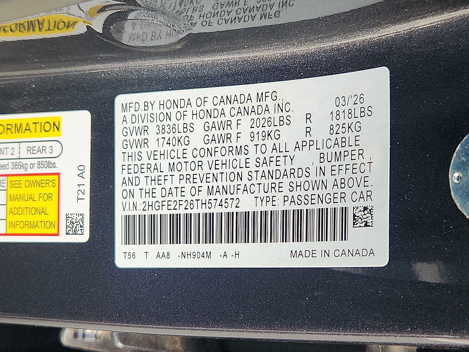 Certified 2026 Honda Civic LX image 25