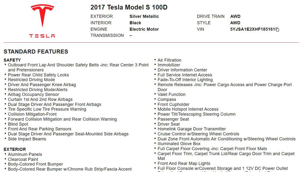 Used 2017 Tesla Model S 100D AWD/4WD image 17
