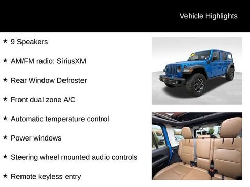 Used 2022 Jeep Wrangler Unlimited Rubicon 4xe w/ Steel Bumper Group AWD/4WD image 16