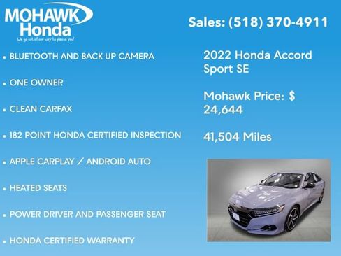 Certified 2022 Honda Accord Sport Special Edition image 8