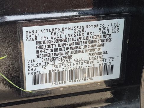 Used 2024 Nissan Sentra SV FWD image 23
