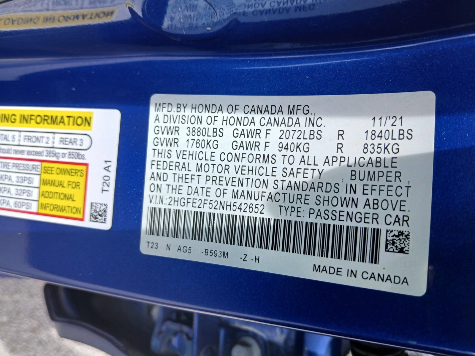 Used 2022 Honda Civic Sport image 10