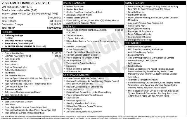 Used 2025 GMC Hummer EV 3X AWD/4WD image 19