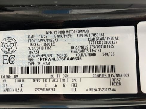 Used 2025 Ford F150 Tremor w/ Bed Utility Package AWD/4WD image 27