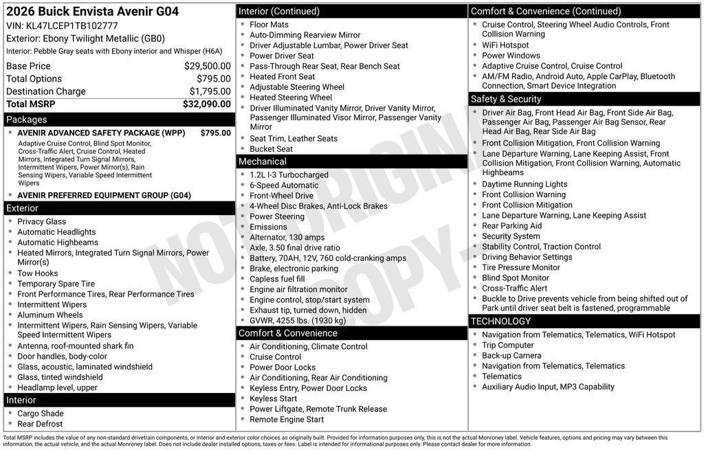 New 2026 Buick Envista Preferred FWD image 43