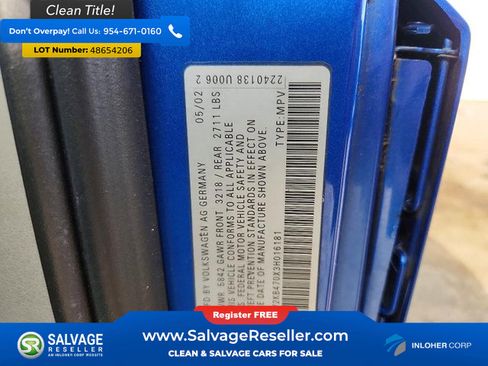 Used 2003 Volkswagen Eurovan GLS image 17