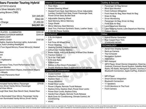 New 2026 Subaru Forester Touring AWD/4WD image 1