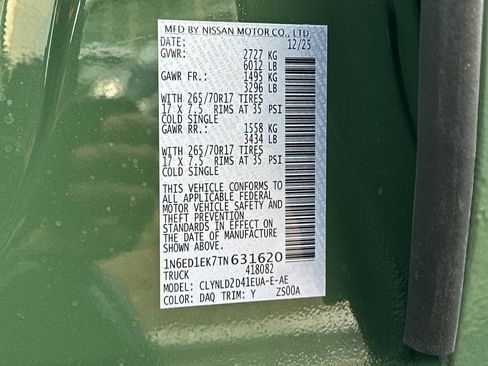 New 2026 Nissan Frontier PRO-4X w/ Pro Premium Package image 24