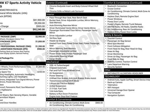 Used 2024 BMW X7 xDrive40i w/ M Sport Package AWD/4WD image 38