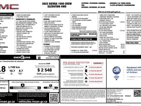Used 2023 GMC Sierra 1500 Elevation w/ LPO, Elevation Black Package AWD/4WD image 5