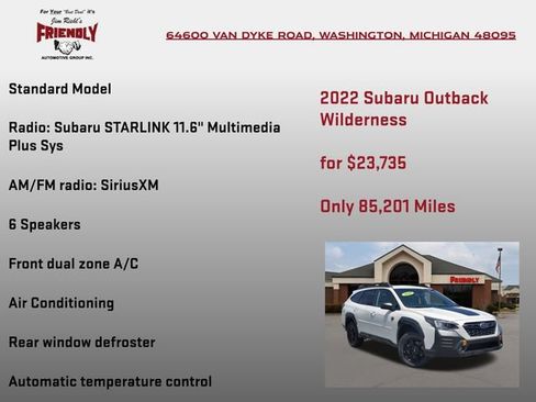 Used 2022 Subaru Outback Wilderness AWD/4WD image 5
