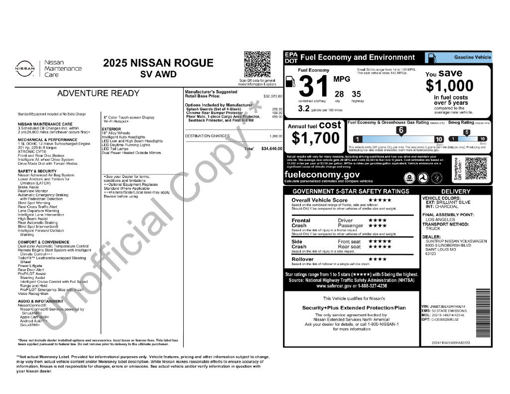 Certified 2025 Nissan Rogue SV AWD/4WD image 12