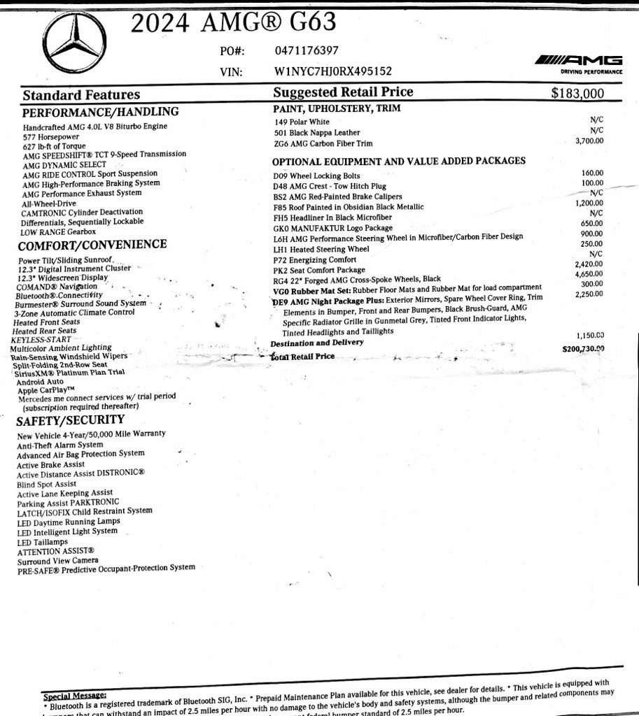 Used 2024 Mercedes-Benz G 63 AMG 4MATIC image 2