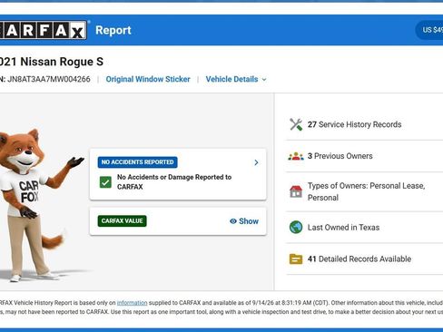 Used 2021 Nissan Rogue S FWD image 10