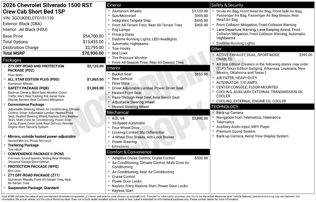 New 2026 Chevrolet Silverado 1500 RST AWD/4WD image 41