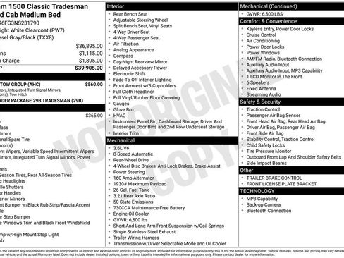 Used 2022 RAM 1500 Tradesman w/ Trailer Tow Group RWD image 40