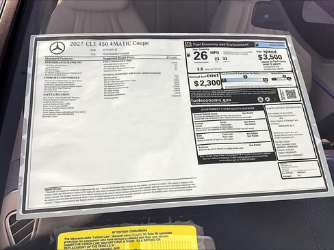 New 2027 Mercedes-Benz CLE 450 4MATIC Coupe image 18