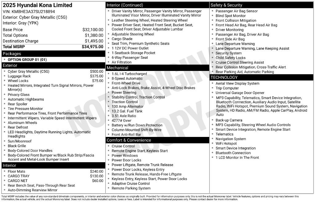 Used 2025 Hyundai Kona Limited FWD image 41