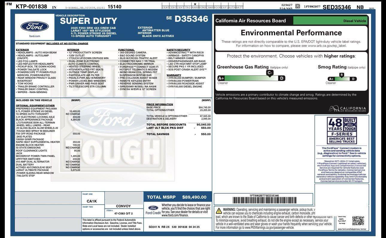 Used 2025 Ford F250 Lariat w/ Lariat Ultimate Package AWD/4WD image 33