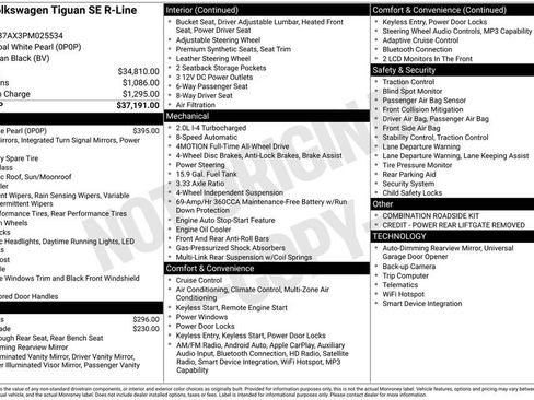 Used 2023 Volkswagen Tiguan SE R-Line AWD/4WD image 37