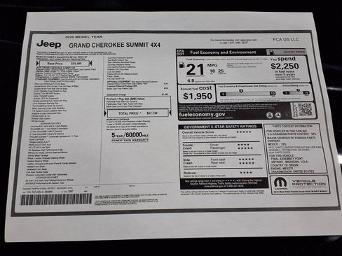 Used 2020 Jeep Grand Cherokee Summit AWD/4WD image 25