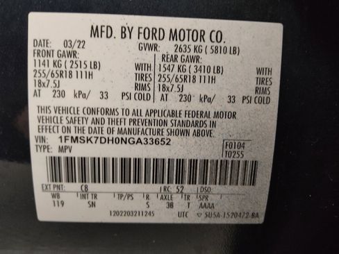 Used 2022 Ford Explorer XLT w/ Equipment Group 202A image 33