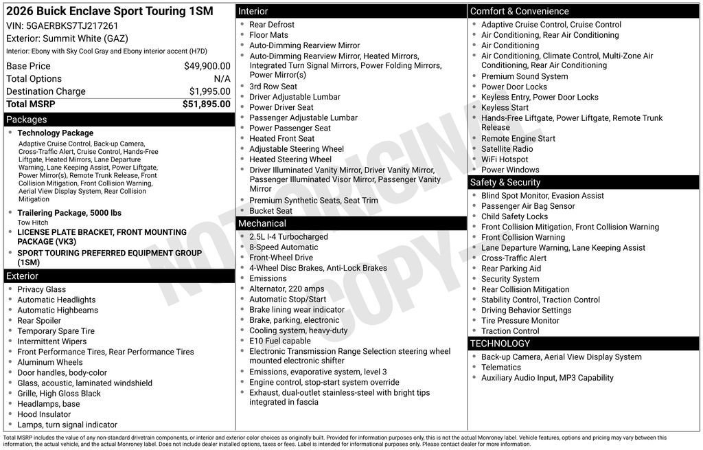 Used 2026 Buick Enclave Sport Touring FWD image 41