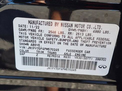 Used 2023 INFINITI Q50 Red Sport 400 w/ Black Opal Edition RWD image 24