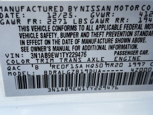 New 2026 Nissan Sentra SL w/ Floor Mat Package image 17
