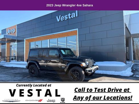 Used 2023 Jeep Wrangler Sahara 4xe image 1