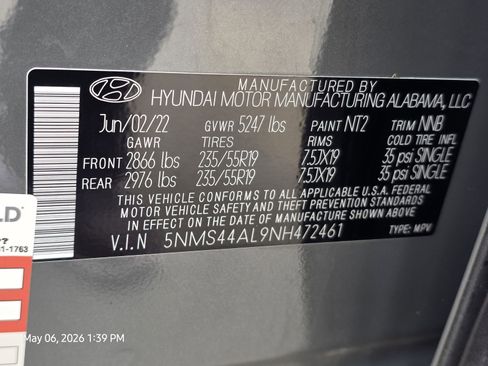 Certified 2022 Hyundai Santa Fe Limited FWD image 36