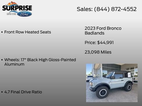 Used 2023 Ford Bronco Badlands w/ Sasquatch Package AWD/4WD image 21
