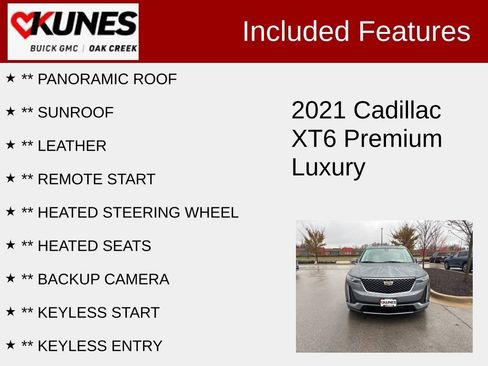 Used 2021 Cadillac XT6 Premium Luxury w/ LPO, Floor Liner Package image 2