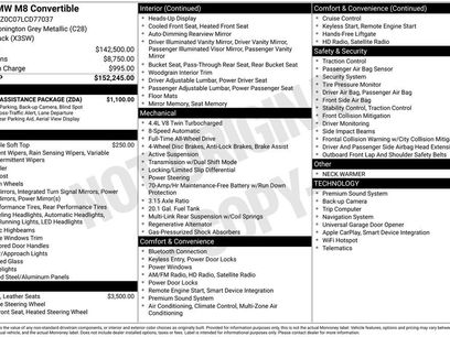 Used 2020 BMW M8 Convertible w/ Driving Assistance Package