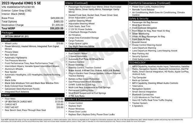 Certified 2023 Hyundai Ioniq 5 SE AWD/4WD image 18